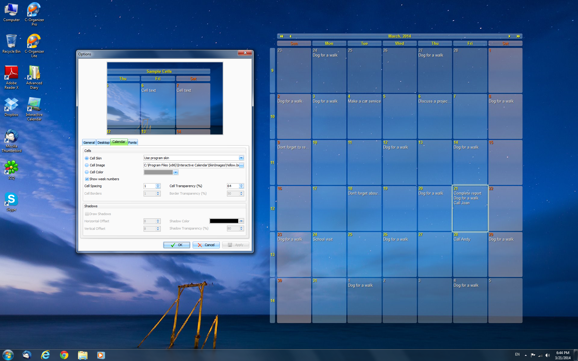 Interactive Calendar Software Screenshots
